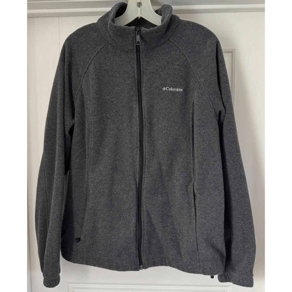Columbia Full Zip Jacket Men's XL Gray Fleece Zip Up Pockets